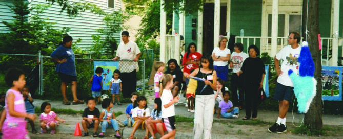 Black club gathering in the phillips neighborhood taken in 1992