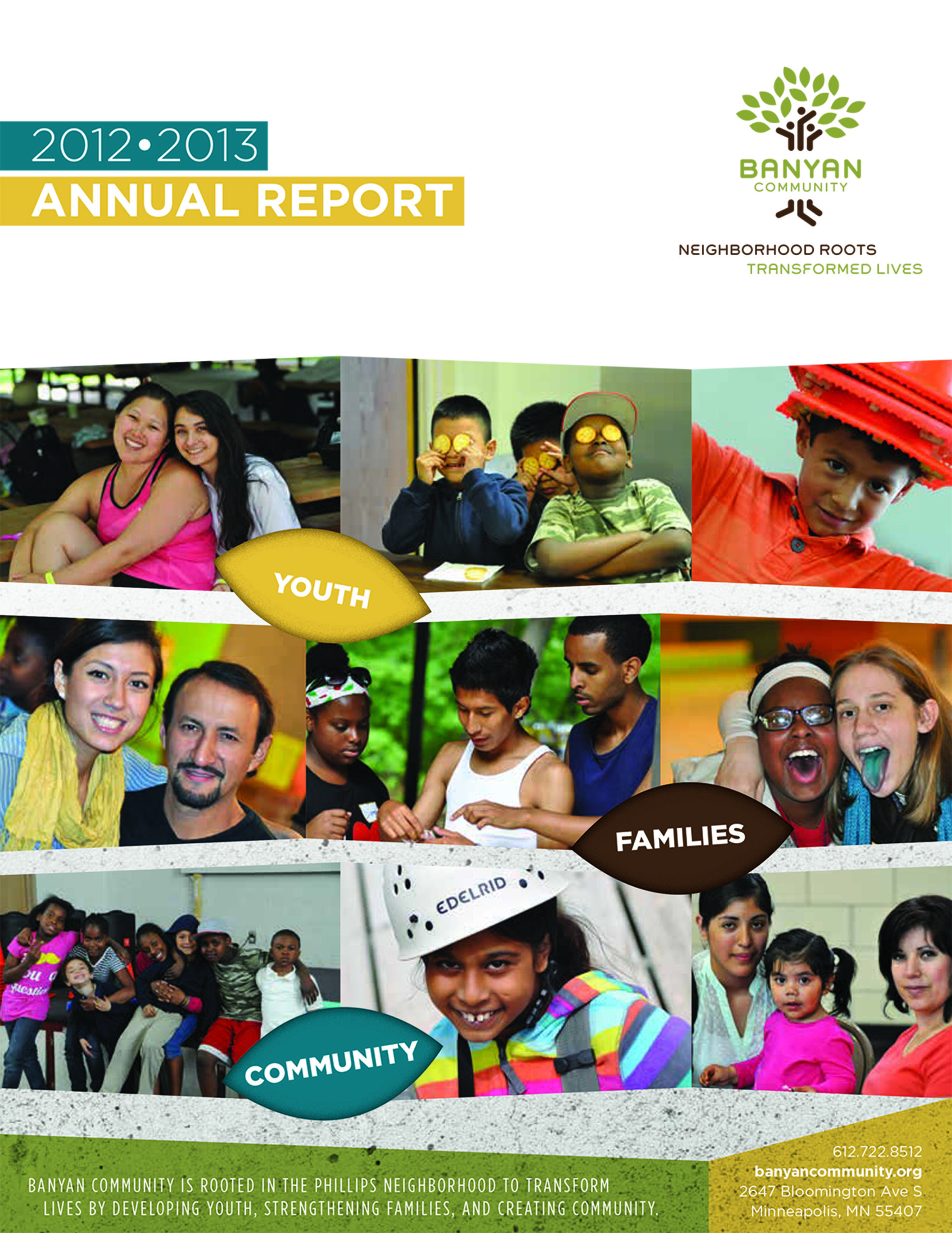 Banyan Community's 2012-2013 annual report cover