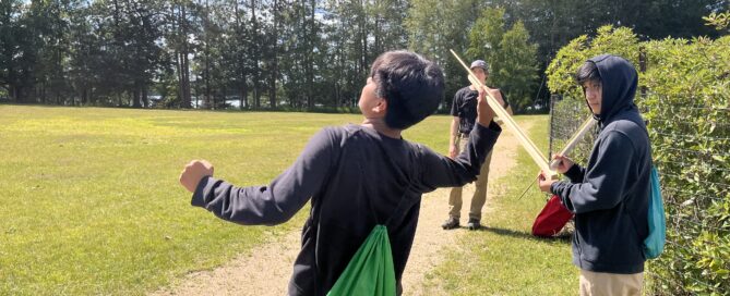 Youth Practicing Archery